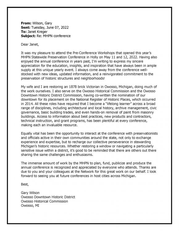 2022-06-07 – Message from Gary Wilson about the 2022 conference in Holly, Michigan 2022-06-07 - Message from Gary Wilson about the 2022 conference in Holly, Michigan